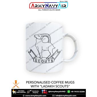 Personalised Coffee Mugs With Ladakh Scouts Logo