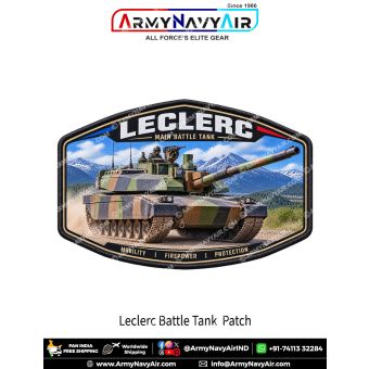 Leclerc Main Battle Tank Patch for Tank Enthusiasts and Military Collectors