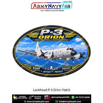 Lockheed P-3 Orion Maritime Patrol Aircraft Patch for Aviation Enthusiasts and Collectors