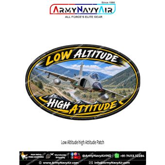 Low Altitude High Attitude Aviation Patch for Pilots, Aviation Enthusiasts and Collectors