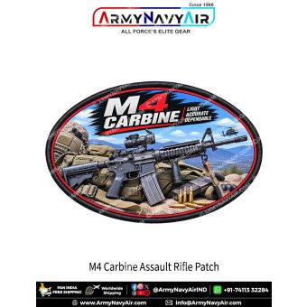 M4 Carbine Assault Rifle Patch for Military Equipment Enthusiasts and Collectors