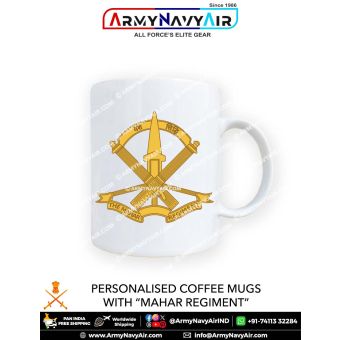 Personalised Coffee Mugs With Mahar Regiment Logo