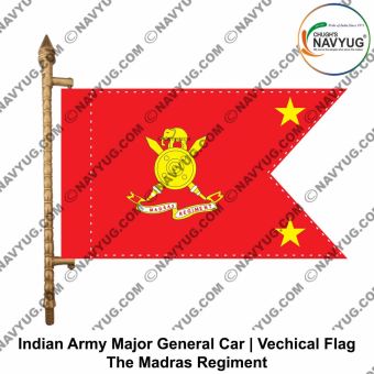 Madras Regiments | Indian Military Car Rank Flag-Flag Major General