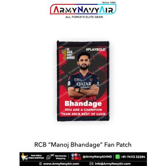 RCB Manoj Bhandage Fan Patch - Must Have For True Fans! : ArmyNavyAir.com