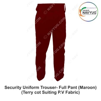 Security Uniform Trouser-Pant (Terry cot Suiting P.V Fabric) -Maroon