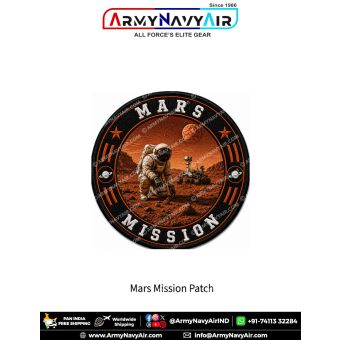 Mars Mission Space Exploration Astronaut Round Patch