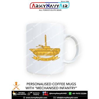 Personalised Coffee Mugs With Mechanised Infantry Logo