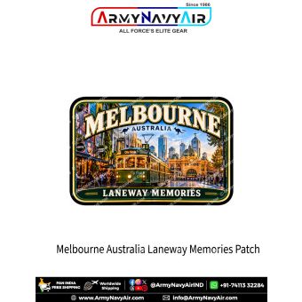 Melbourne Laneway Memories Travel Souvenir Patch