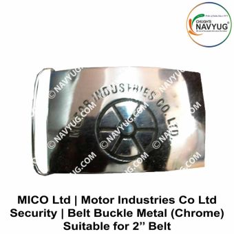 MICO Uniform Belt Buckle | Motor Industries Company Limited Belt Buckle Metal (Chrome) Is ( Suitable For 2" Belt of Leather- Nylon-Cotton )