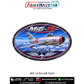 MiG-15 Jet Fighter Aircraft Patch for Aviation Enthusiasts and Collectors