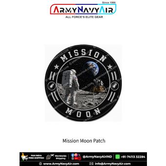 Mission Moon Space Exploration Round Patch