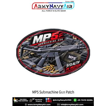 Heckler & Koch MP5 Submachine Gun Patch for Military Equipment Enthusiasts and Collectors