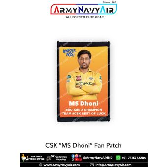 CSK MS Dhoni Fan Patch - Must Have For True Fans! : ArmyNavyAir.com