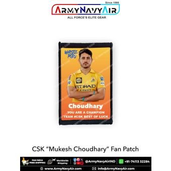 CSK Mukesh Choudhary Fan Patch - Must Have For True Fans! : ArmyNavyAir.com