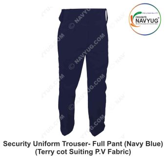 Security Uniform Trouser-Pant (Terry cot Suiting P.V Fabric) -Navy Blue