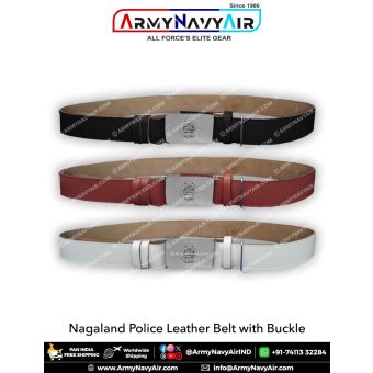 Nagaland Police Leather Belt : ArmyNavyAir.com