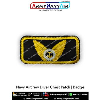 Indian Navy Aircrew Diver Embroidery Chest Badge : ArmyNavyAir.com
