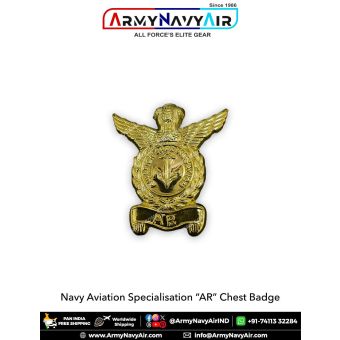 Indian Navy Aviation AR Metal Chest Badge | Aviation Radio
