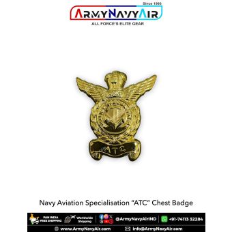 Indian Navy Aviation ATC Metal Chest Badge | Air Traffic Controller