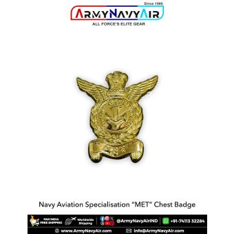 Indian Navy Aviation MET Metal Chest Badge | Meteorologist