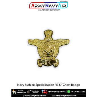 Indian Navy Surface GS Metal Chest Badge