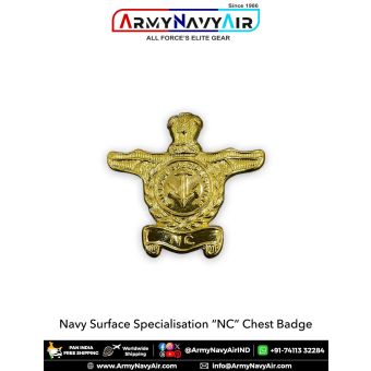 Indian Navy Surface NC Metal Chest Badge | Naval Constabulary