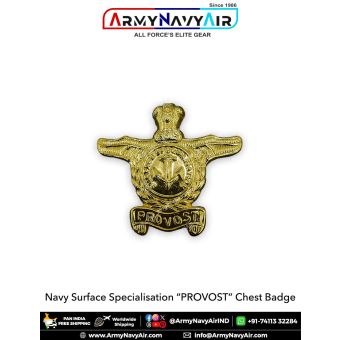Indian Navy Surface Provost Metal Chest Badge