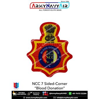 Personalised NCC | National Cadet Corps Camp Badges : ArmyNavyAir.com-Blood Donation