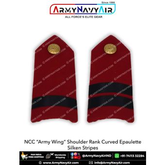NCC Army Wing Shoulder Rank "Curved Epaulette" Silken : ArmyNavyAir.com