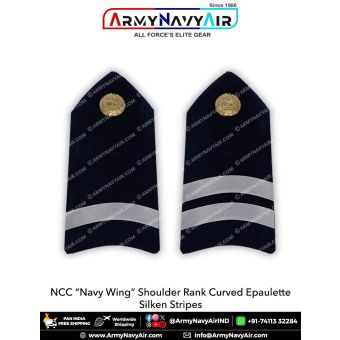 NCC Navy Wing Shoulder Rank "Curved Epaulette" Silken : ArmyNavyAir.com