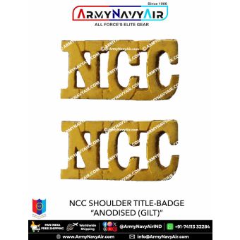 NCC Shoulder Title-Badge Metal Anodised (Gilt) : ArmyNavyAir.com