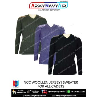 NCC | National Cadet Corps Woollen Jersey Sweater (All Wings) : ArmyNavyAir.com