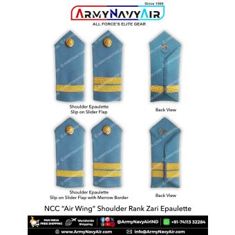 NCC Air Wing Shoulder Rank Epaulette Zari : ArmyNavyAir.com