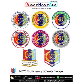 NCC | National Cadet Corps Proficiency Camp Badges (All Wings) : ArmyNavyAir.com