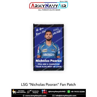 LSG Nicholas Pooran Fan Patch - Must Have For True Fans! : ArmyNavyAir.com