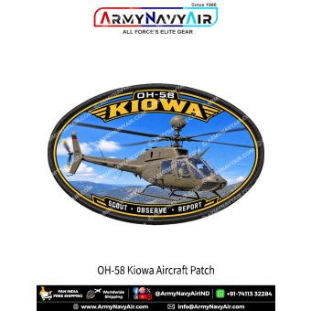 OH-58 Kiowa Scout Helicopter Patch for Aviation Enthusiasts and Collectors