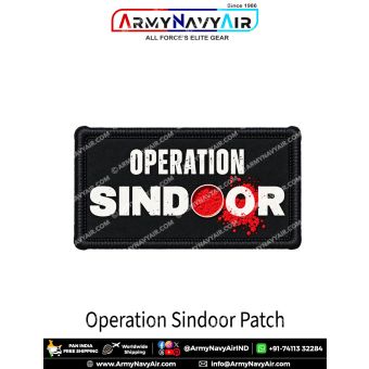 Operation Sindoor Mission Patch 2 x 3 Inch Black Red Military History Collectible