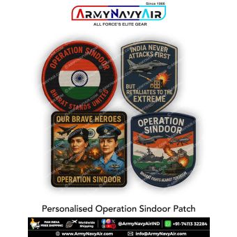 Personalised Operation Sindoor Patch : ArmyNavyAir.com-Personalised