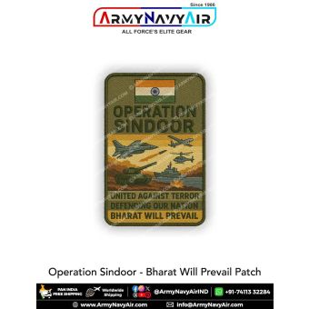 Personalised Operation Sindoor Patch : ArmyNavyAir.com-Bharat Will Prevail