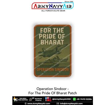Personalised Operation Sindoor Patch : ArmyNavyAir.com-For The Pride Of Bharat