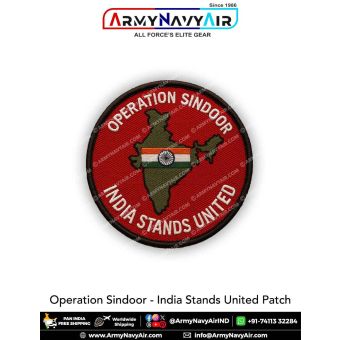 Personalised Operation Sindoor Patch : ArmyNavyAir.com-India Stands United