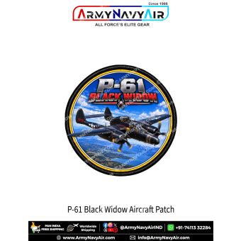 Northrop P-61 Black Widow Night Fighter Aircraft Patch