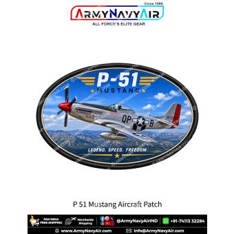 P-51 Mustang Fighter Aircraft Patch