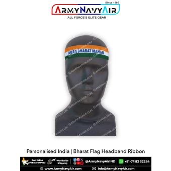 Personalised India Bharat Flag Ribbon Headband : ArmyNavyAir.com