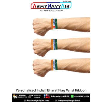 Personalised India Bharat Wristband : ArmyNavyAir.com