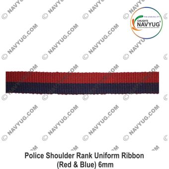 Police Shoulder Rank Uniform Ribbon (Red & Blue) 6mm,Police Shoulder Rank Uniform Ribbon (Red & Blue) 6mm Roll