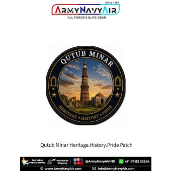 Qutub Minar Heritage History Pride Round Patch