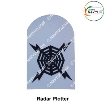 Indian Coast Guard Rank & Branch Badges (Sailors) For Summer Uniform-Radar Plotter ( New Technology ) 9.5cm H X 6.5cm W