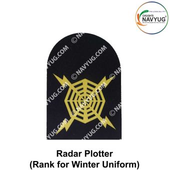 Indian Coast Guard Rank & Branch Badges (Sailors) For Winter Uniform-Radar Plotter ( New Technology ) 9.5cm H X 6.5cm W