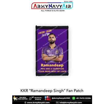 KKR Ramandeep Singh Fan Patch - Must Have For True Fans! : ArmyNavyAir.com